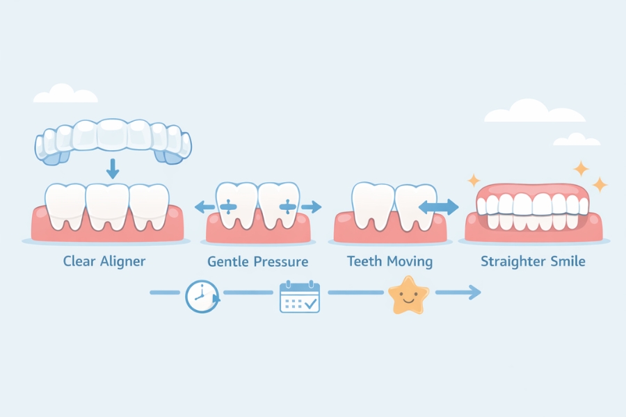 Clear aligner therapy for children